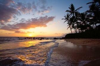 Hawaii Beach Sunset Wallpaper Desktop