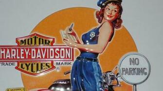 Harley Davidson Pin Up Wallpaper HD