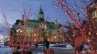 Canada Christmas Wallpaper Montreal City