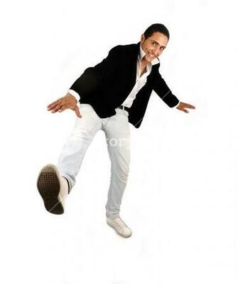 Young Casual Man Full Body Over White Background Royalty