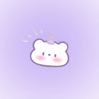 Kawaii Purple Blushing Bear Wallpaper