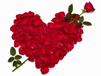 Red Roses Heart Shape Computer Wallpaper