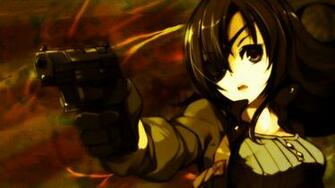 Wallpaper Eye Patch Gun Girl By Kami Ragichin