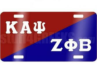 Kappa Alpha Psi Zeta Phi Beta License Plate Description Split