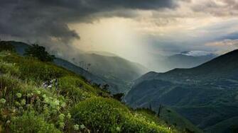 Spring Storm Umbria Italy Nature Wallpaper Valnerina