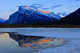 Wallpaper Background Mount Rundle 2nd Vermilion Lake Banff