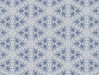 Of Lace Blue Threads Over White Fabric Background