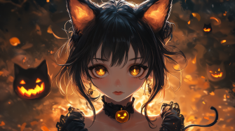Halloween Anime Girl Wallpaper