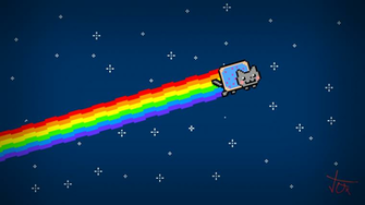 HD Wallpaper Cat Blue Nyan