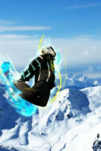 Snowboard Mountains In The Background Sochi