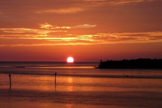 Tropical Island Sunset HD Wallpaper Res