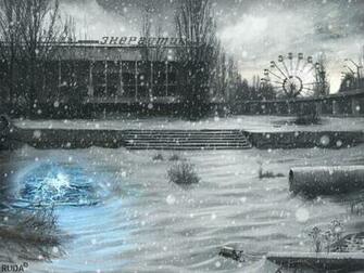 Amusement Park Covered With Snows Painting S T A L K E R Winter