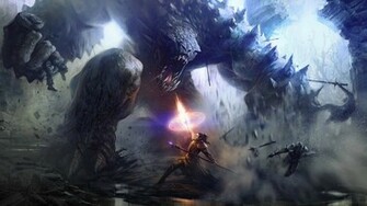 Battle Against The Alien Monster Wallpaper