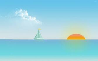 Sailboat Wallpaper Digital Art