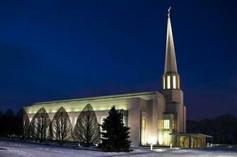 Preston England Temple In The Evening