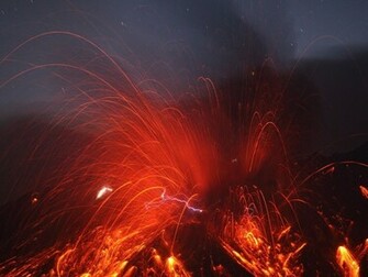 Sparks Volcanic Eruption Wallpaper And Image Pictures