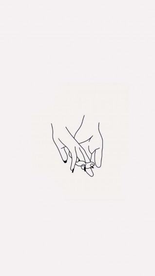 iPhone White Holding Hands Wallpaper