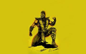 Wallpaper Yellow Scorpio Ninja Scorpion Mortal Kombat