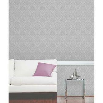 Wallpaper Fine Decor Athena Damask Pewter