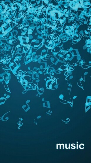 Blue Music iPhone Wallpaper