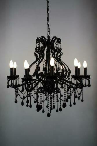Black Vintage Chandelier Wallpaper Full HD