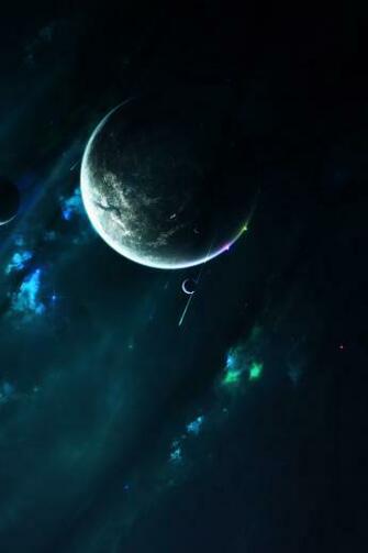Planet Satellite Open Space Universe Galaxy Stars