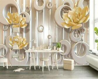 Beibehang 3d Wallpaper Cylindrical Rose Relief Flower Fugitive