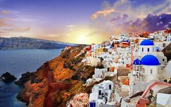 Santorini Wallpaper Desktop HD Background