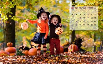 October Calendar Wallpaper