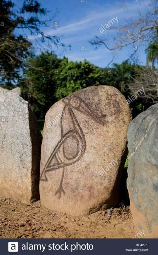 Original Inspiration Taino Petroglyph Of A Bird In Caguas Puerto