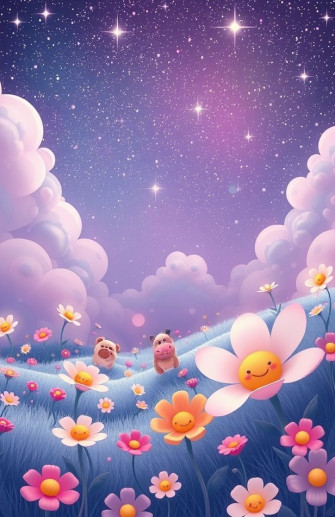 Aesthetic Cartoon Image Wallpaper