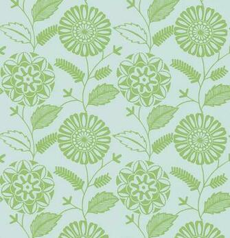 Resort Green Modern Floral Wallpaper Contemporary By