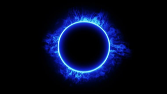 Blue Flame Black Background Image