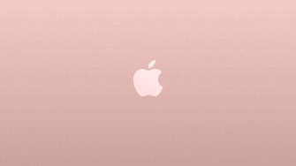 Simple Rose Gold Apple Desktop Wallpaper