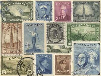 Timbres Canadiens Vintage Wallpaper