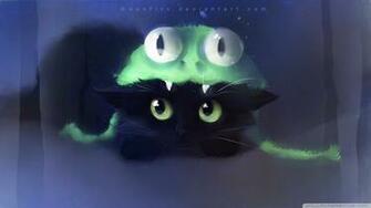 Frog Cat Painting Wallpaper