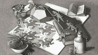 Reptiles Mc Escher Wallpaper