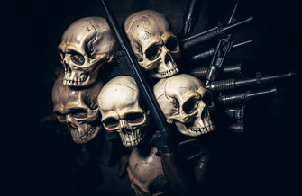 Skulls And Guns Wallpaper