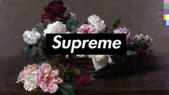 Supreme Floral Desktop Wallpaper Top