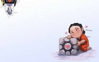 Companion Cube Portal Wallpaper
