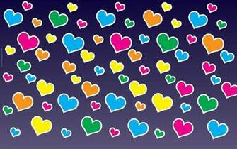 Colorful Hearts Background