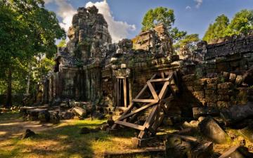 Temple Ancient Decay Ruins Architecture Building Wallpaper