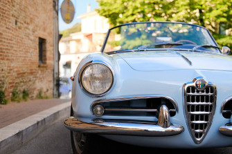 Pale Blue Alfa Romeo Giulietta Spider Wallpaper