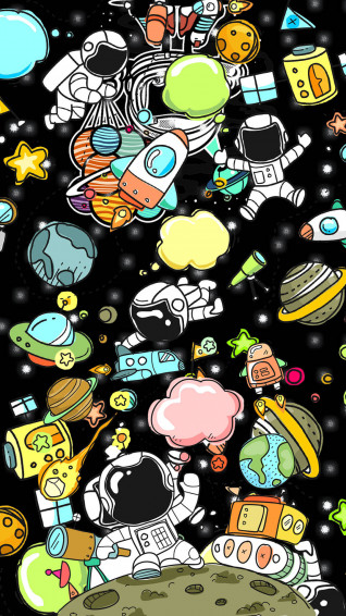 Cartoon Astronaut Wallpaper