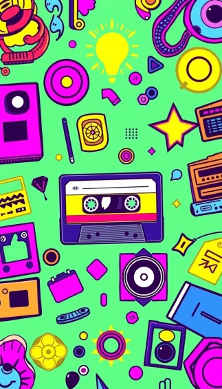 90s Retro Phone Wallpaper