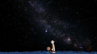 Space Wallpaper Outer Calvin And Hobbes Artwork