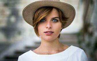 Wallpaper Look Background Model Portrait Hat Makeup