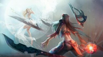 Irelia Vs Janna League Of Legends HD Wallpaper Lol Girl Champion