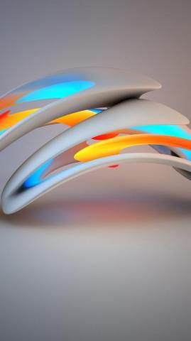 Wallpaper 3d 4k HD Yellow Blue Orange Background