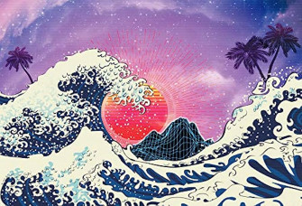 Amazon Oerju The Great Wave Backdrop